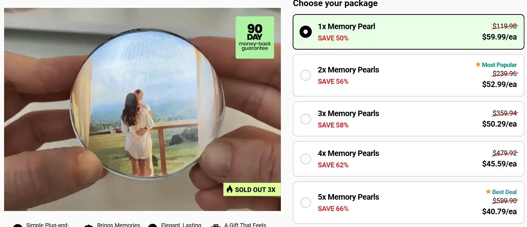 Memory Pearl Pricing
